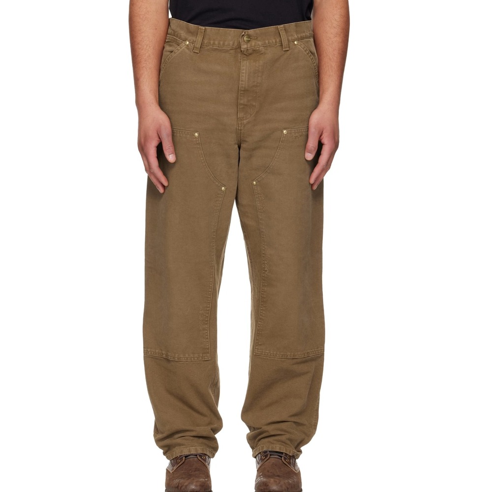 Carhartt WIP Mens Double Knee Pant Hamilton Brown Dearborn Canvas 32x32 NWT